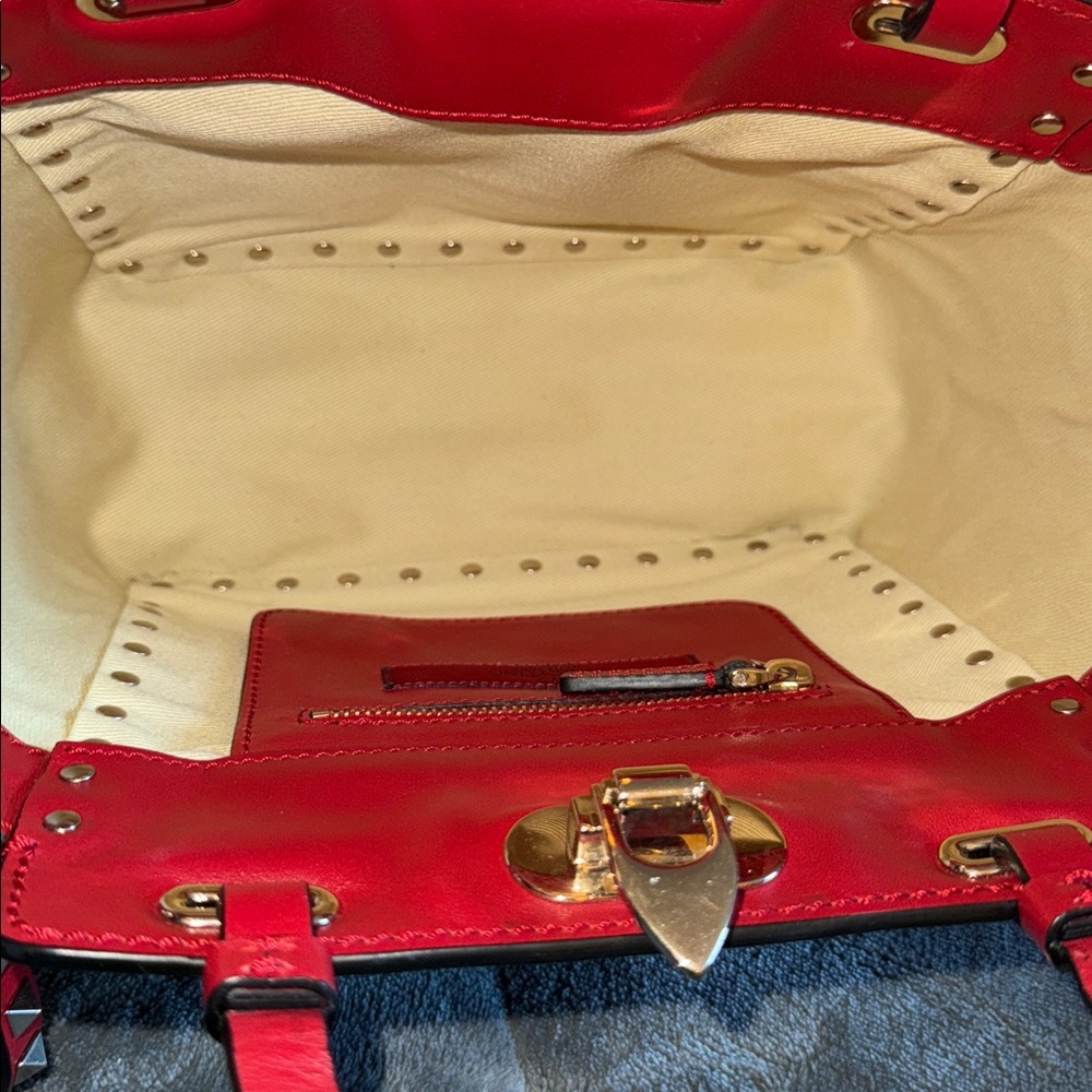 Preloved Valentino Garavani mini Rockstud 2 way bag excellent condition RED - Picture 9 of 13